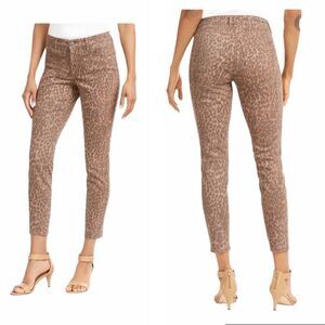 Style &‎ Co Wild Puma Skinny Jeans Curvy Mid Rise Tummy Control Animal Print 12